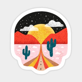 Spacey Desert Highway Sticker